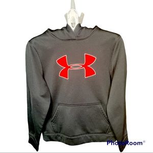 Under Armour black & red hoodie youth medium